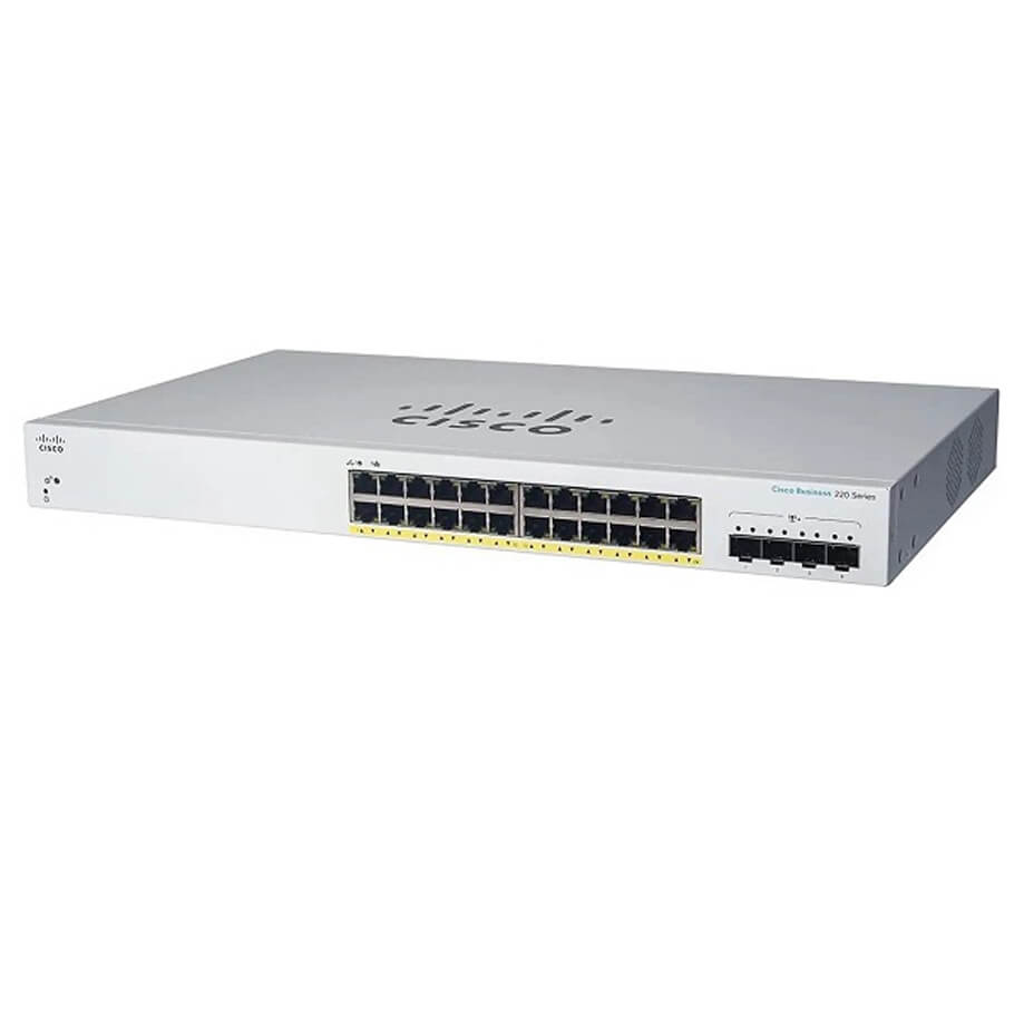 24-Port GE PoE Smart Switch CISCO CBS220-24P-4G-EU